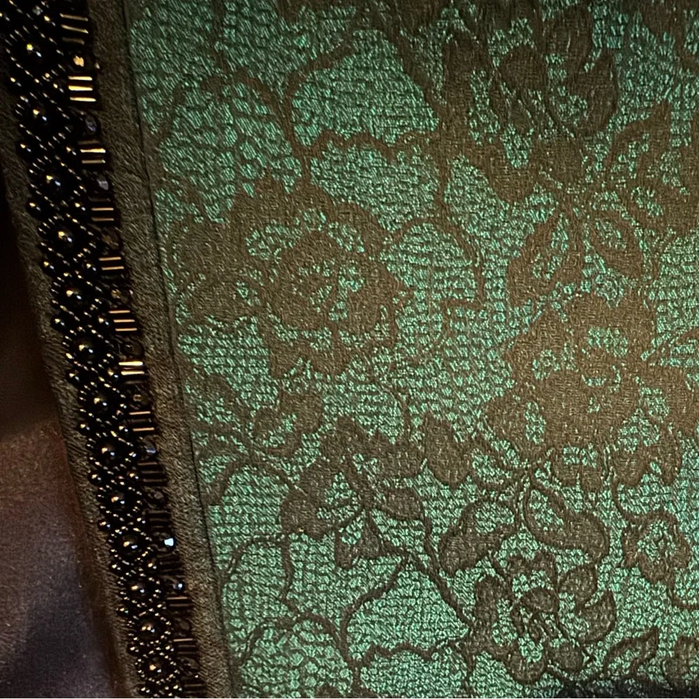 NWT Preston & York Sz 18 Black and Green Lace Blazer w/ beading front - Picture 4 of 8